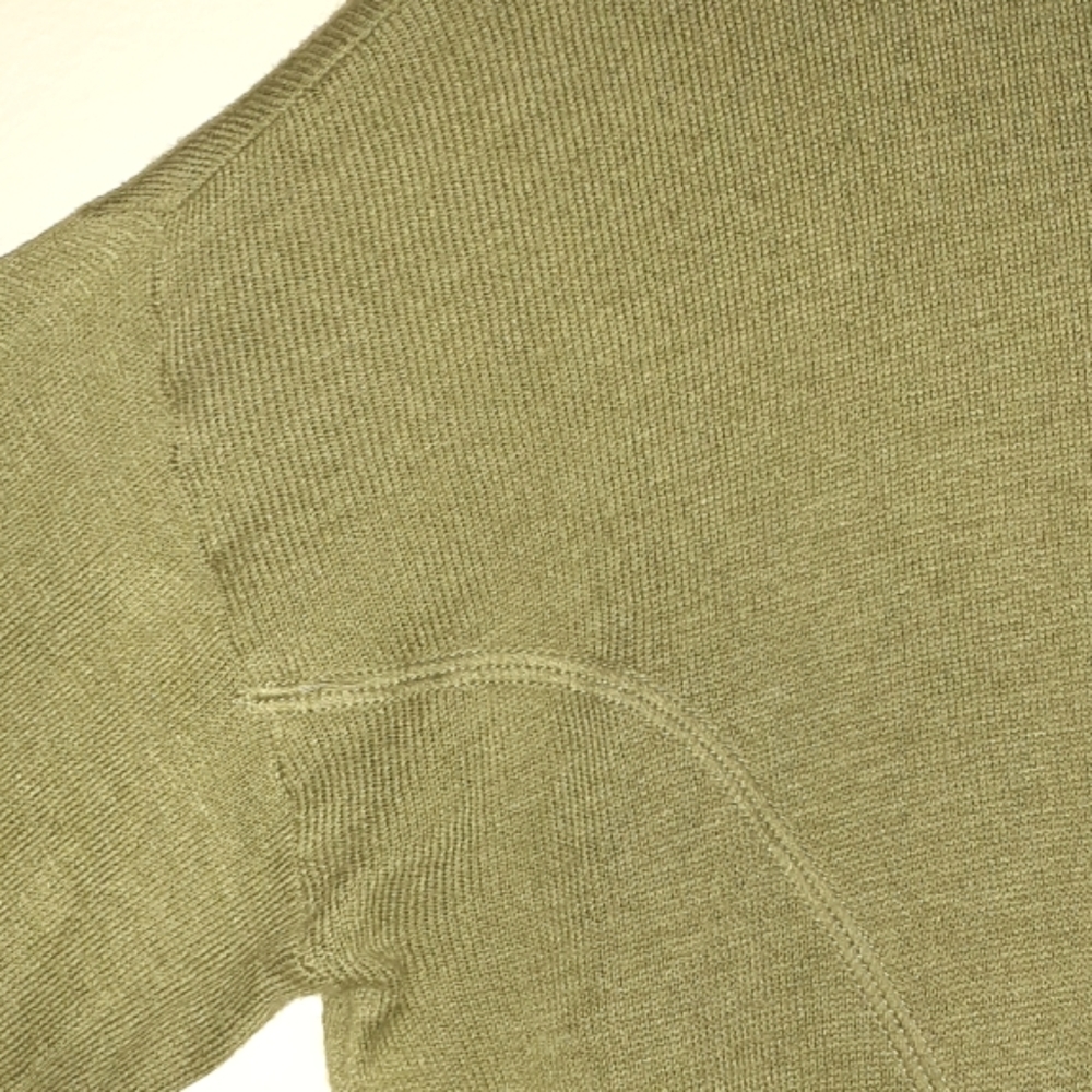 Anthropologie Kaisely | Olive Zipper Back Sweater - Picture 6 of 7